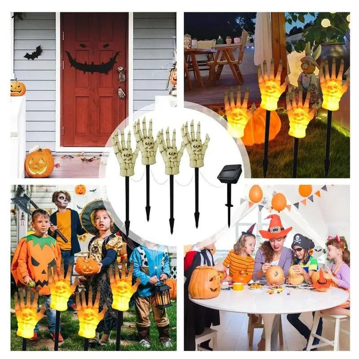 Halloween Solar Hand Light - Solar Skeleton Stakes Lamp - Gear Elevation