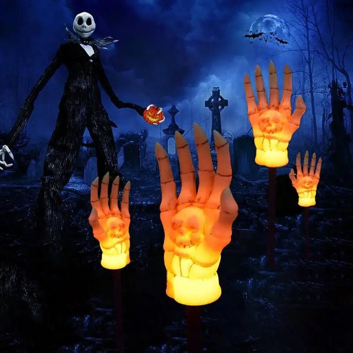 Halloween Solar Hand Light - Solar Skeleton Stakes Lamp - Gear Elevation