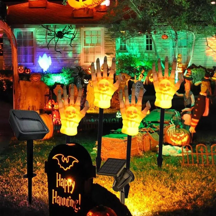 Halloween Solar Hand Light - Solar Skeleton Stakes Lamp - Gear Elevation