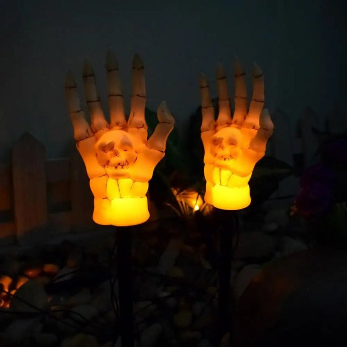 Halloween Solar Hand Light - Solar Skeleton Stakes Lamp - Gear Elevation