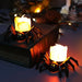 Halloween Spider Candlestick - Battery - Operated Flameless LED Halloween Candles - Gear Elevation