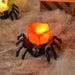 Halloween Spider Candlestick - Battery - Operated Flameless LED Halloween Candles - Gear Elevation