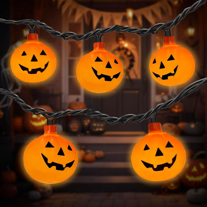 Halloween String Lights Pumpkin LED Light - Halloween Lights for Indoor and Outdoor Decoration - Gear Elevation