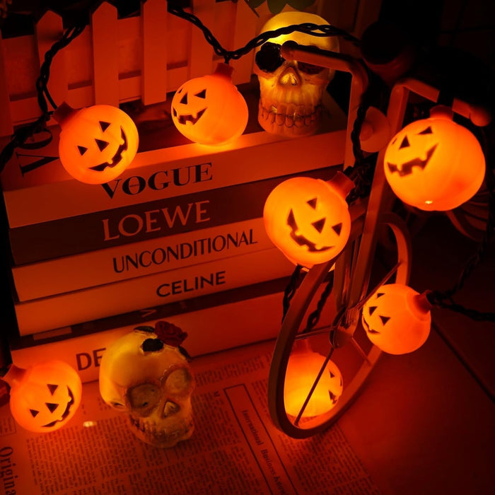 Halloween String Lights Pumpkin LED Light - Halloween Lights for Indoor and Outdoor Decoration - Gear Elevation