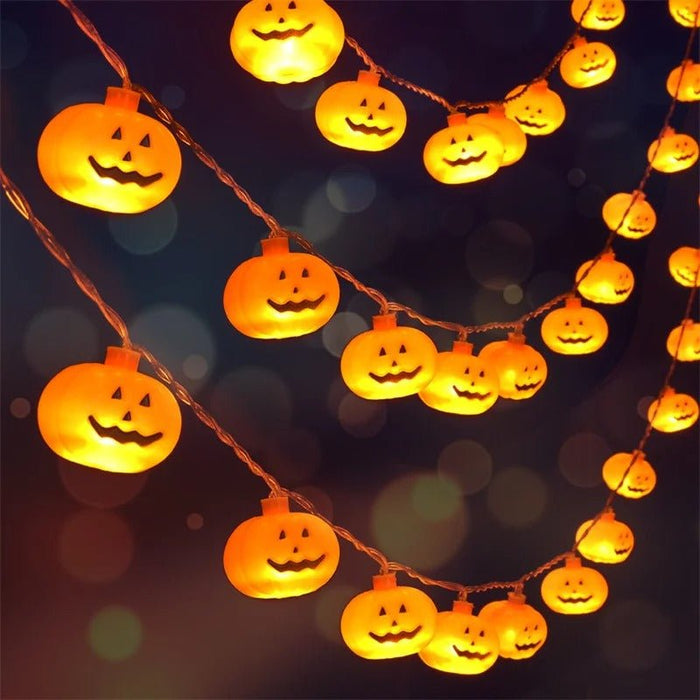 Halloween String Lights Pumpkin LED Light - Halloween Lights for Indoor and Outdoor Decoration - Gear Elevation