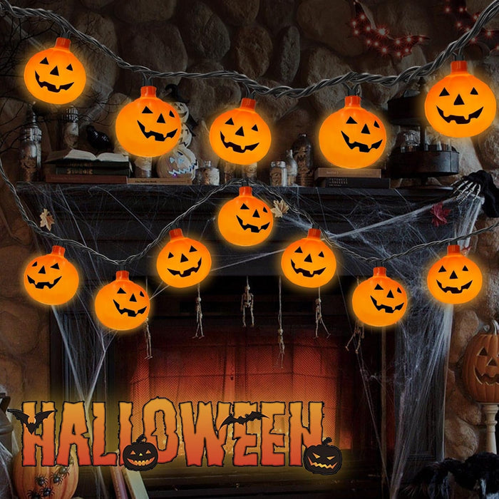 Halloween String Lights Pumpkin LED Light - Halloween Lights for Indoor and Outdoor Decoration - Gear Elevation