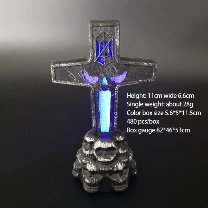 Halloween Tombstone Light LED Decorative Prop - Tombstone Ornament LED Light Up Halloween Decoration - Gear Elevation