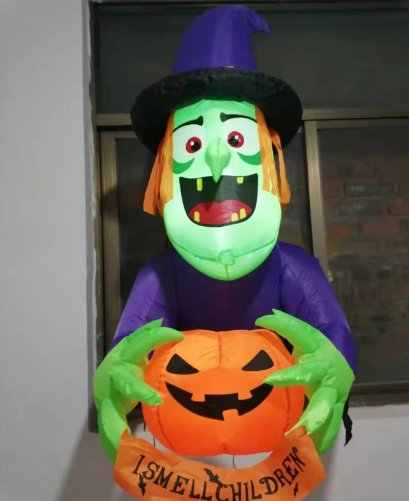 Halloween Window Witch Inflatable - Spooky Window Decor - Gear Elevation