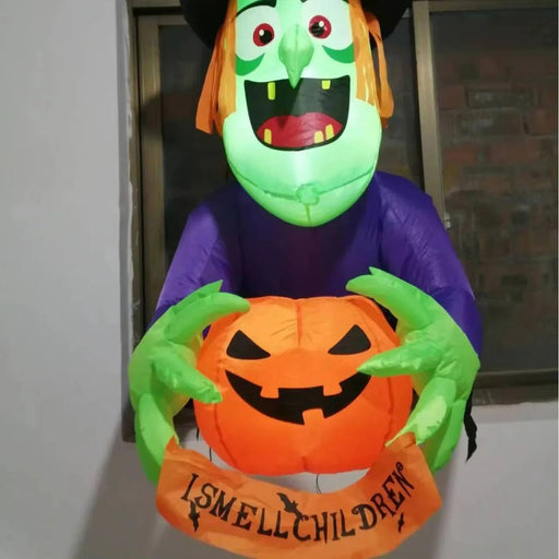 Halloween Window Witch Inflatable - Spooky Window Decor - Gear Elevation