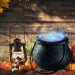 Halloween Witch Jar Atomization Lamp - Black Witch Jar Atomizer Lamp with LED Lights for Holiday Party Fog Smoke Making - Gear Elevation