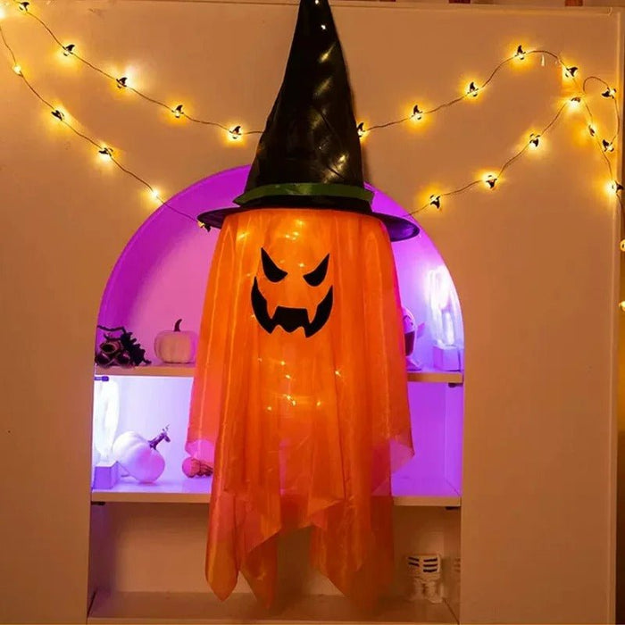 Halloween Wizard Hat Lamp - Flashing Light - Up Glowing Wizard Hat, Hanging LED Decoration for Ghost Festival and Dress - Up - Gear Elevation