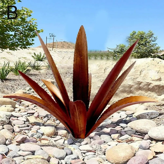 Handmade Iron Agave Cactus Sculpture – A Unique and Rustic Metal Art Piece to Elevate Your Garden Décor! - Gear Elevation