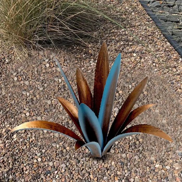 Handmade Iron Agave Cactus Sculpture – A Unique and Rustic Metal Art Piece to Elevate Your Garden Décor! - Gear Elevation