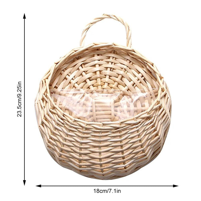 Handmade Woven Hanging Basket – Natural Wicker Storage Basket for Home, Garden, Wedding, and Wall Decorations. - Gear Elevation