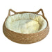 Handwoven Rattan Cat Bed – Cozy Scratch - Resistant Nest with Detachable, Washable Warmth Pad for Winter Comfort - Gear Elevation