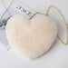 Heart - Shaped Fluffy Shoulder Bag – Fashionable Plush Crossbody with Chain for Valentine's Day - Gear Elevation