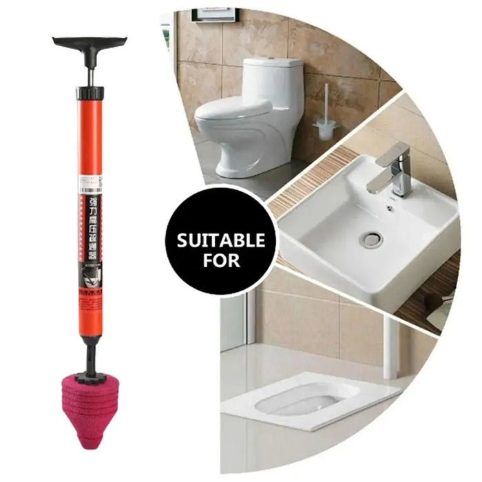 High - Pressure Silicon Toilet Plunger – Powerful One - Shot Solution for Fast & Easy Drain and Pipe Unblocking - Gear Elevation