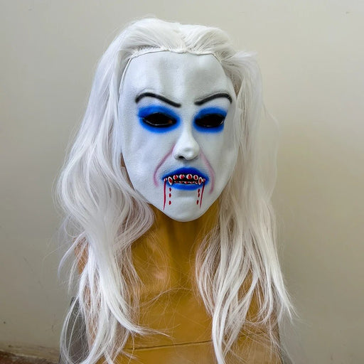 Horror White Witch Ghost Latex Mask - Realistic Latex Design - Gear Elevation