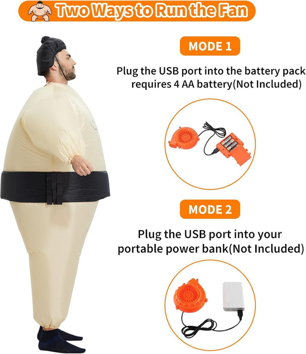 Inflatable Sumo Costume Suits - Inflatable Costume for Adults Sumo Wrestler - Gear Elevation