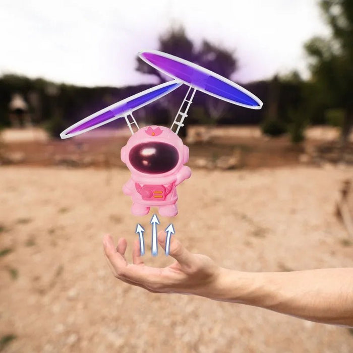 Interactive Flying Mini Astronaut Drone – Hand - Controlled Robot Toy with Lights, Perfect Outdoor Fun Gift for Kids - Gear Elevation