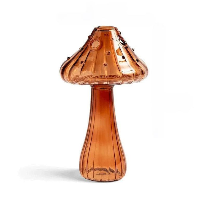 Jelly Mushroom Glass Vase – Nordic - Style Hydroponic Aromatherapy Bottle for Flowers & Plants, Perfect Tabletop Accent for Elegant Home Décor - Gear Elevation