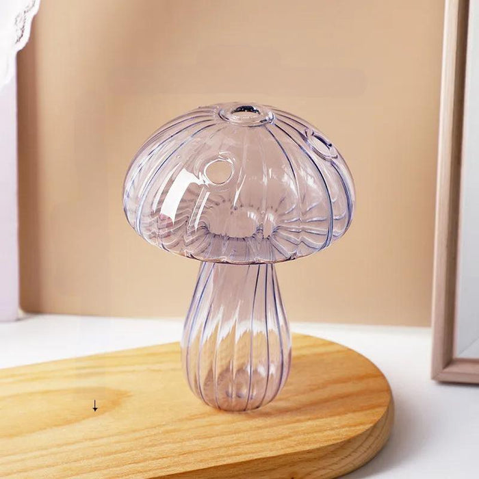 Jelly Mushroom Glass Vase – Nordic - Style Hydroponic Aromatherapy Bottle for Flowers & Plants, Perfect Tabletop Accent for Elegant Home Décor - Gear Elevation