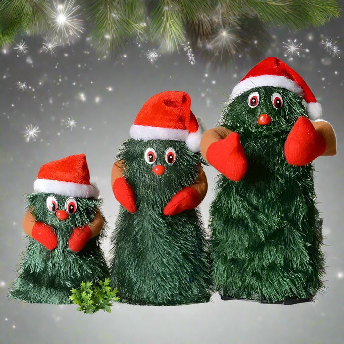 Joyful Rotating Singing & Dancing Christmas Tree Dolls – Electric Action Figures for Festive Décor and Holiday Fun - Gear Elevation