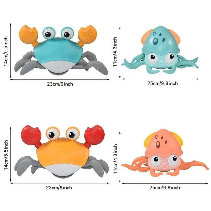 Kids Induction Escape Octopus Crab Crawling Toy - Baby Electronic Musical Toys - Gear Elevation