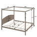 King Size Canopy Platform Bed with Headboard and Support Legs - Gear Elevation