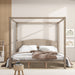 King Size Canopy Platform Bed with Headboard and Support Legs - Gear Elevation