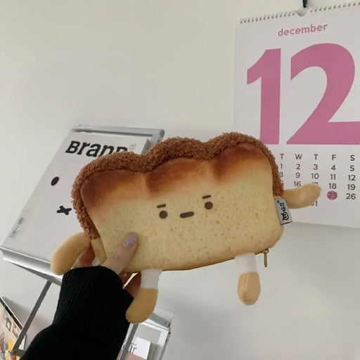 Korean Cartoon Ulzzang Kawaii Toast Bread Wallet – Cute Harajuku PU Coin Purse with Card Holder for Women & Students - Gear Elevation