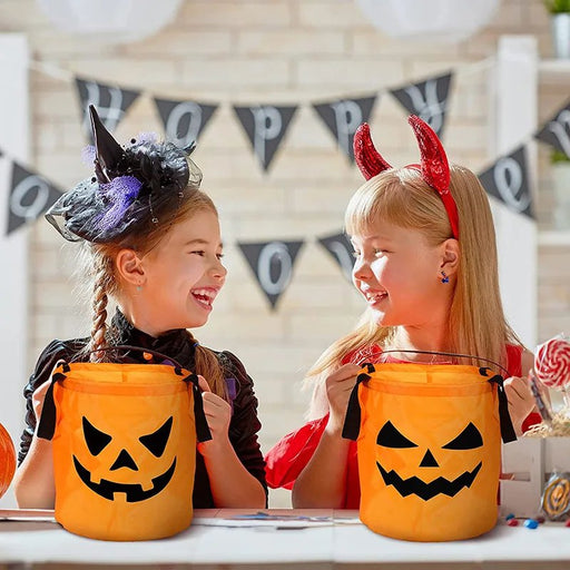 LED Candy Bag - Trick or Treat Pumpkin Bucket - Gear Elevation