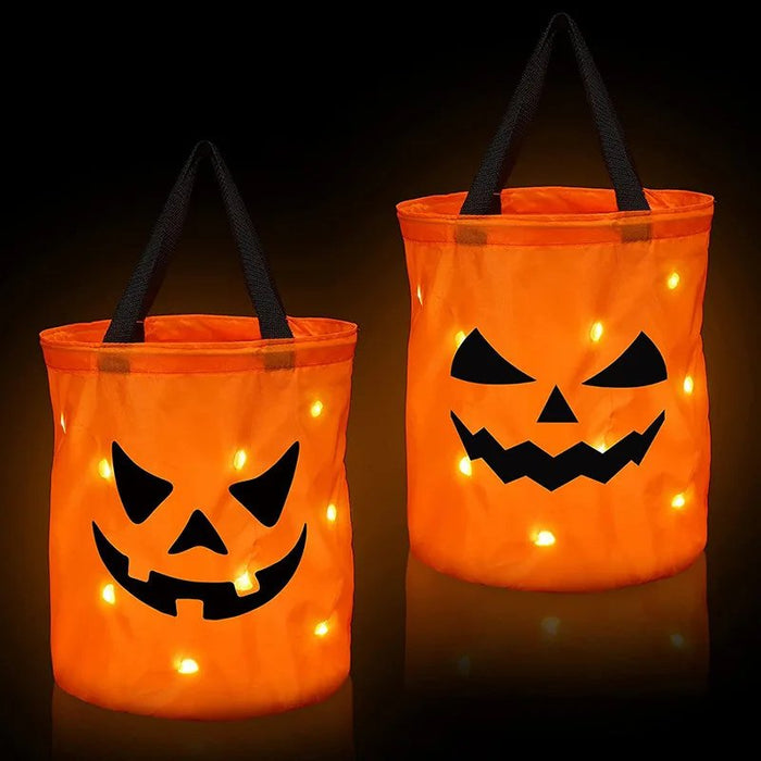 LED Candy Bag - Trick or Treat Pumpkin Bucket - Gear Elevation