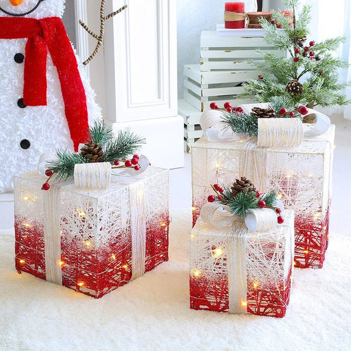 LED Christmas Christmas Tree, Snowman or Gift Box Decoration – Snowman & Fawn Tree Decorations, Perfect Holiday Ornaments & New Year Gifts - Gear Elevation