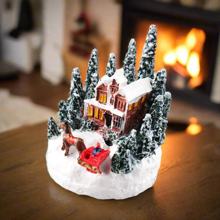 LED Christmas Village Miniature Set – Snowy Resin Houses for Festive Home Décor & Delightful Gifts for Kids & Friends - Gear Elevation