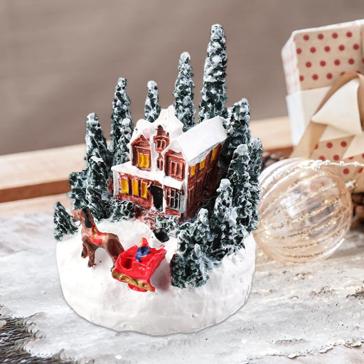 LED Christmas Village Miniature Set – Snowy Resin Houses for Festive Home Décor & Delightful Gifts for Kids & Friends - Gear Elevation