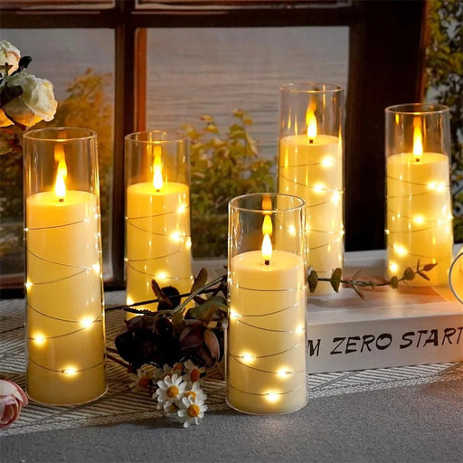 LED Flameless Candles – Battery - Powered Acrylic Lights for Wedding, Halloween & Christmas Décor - Gear Elevation