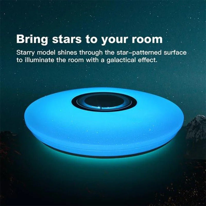 LED Music Ceiling Light - Dimmable Music Light, RGB Color Changing Light with App and Remote Control - Gear Elevation