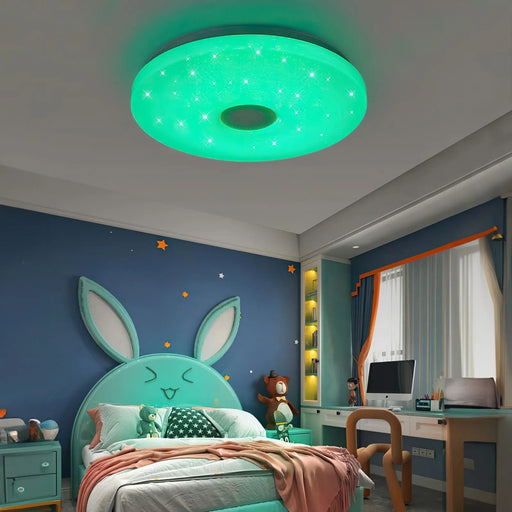 LED Music Ceiling Light - Dimmable Music Light, RGB Color Changing Light with App and Remote Control - Gear Elevation