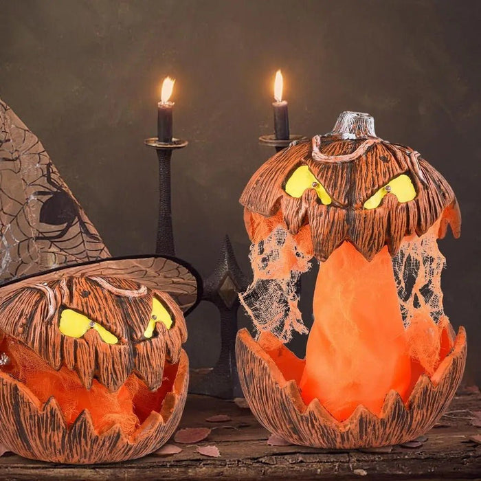 LED Pumpkin Lantern - Jack - O - Lantern Decor Mouth Open Talking Halloween Pumpkin Lights For Indoor - Gear Elevation