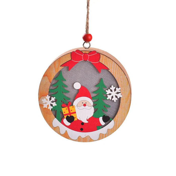 LED Wooden Christmas Ornaments – Festive Christmas Tree Decorations, Perfect for Holiday DIY Gifts & New Year Decor - Gear Elevation