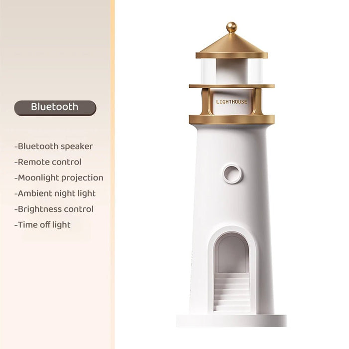Lighthouse Moon Projection Lamp – Dimmable Bluetooth Ambient Light with Motion Sensor, Perfect for Nighttime Serenity & Christmas Gifting - Gear Elevation