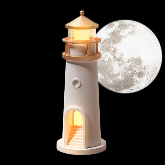 Lighthouse Moon Projection Lamp – Dimmable Bluetooth Ambient Light with Motion Sensor, Perfect for Nighttime Serenity & Christmas Gifting - Gear Elevation