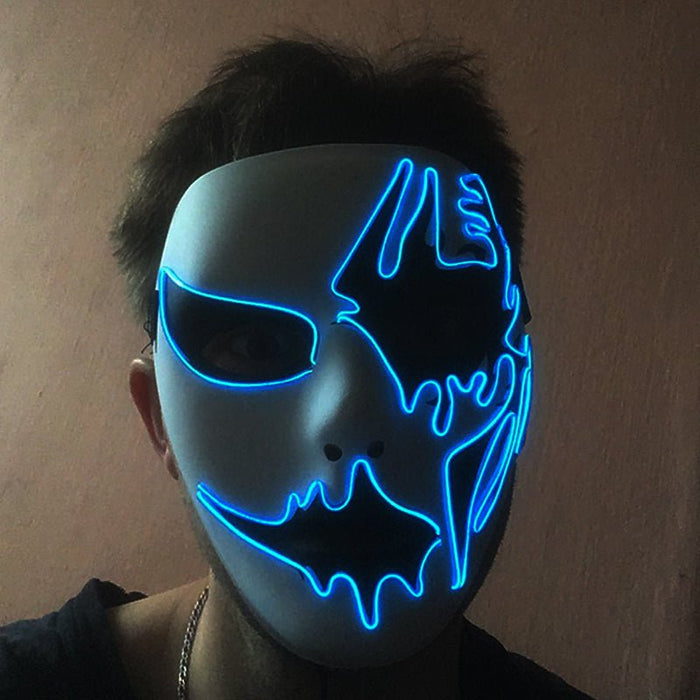 Luminous LED Halloween Mask - Halloween Cosplay Props LED Scary Mask Carnival Costume - Gear Elevation