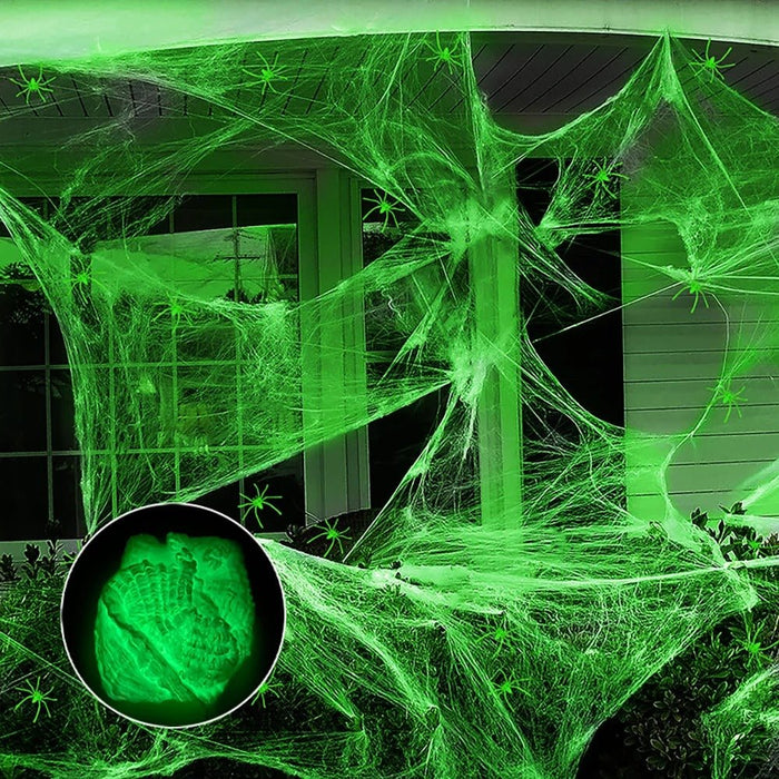 Luminous Spider Web - Glow - in - the - Dark Décor - Gear Elevation