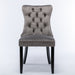 Luxury Velvet Tufted Dining Chairs, Solid Wood Legs with Nailhead Trim, Set of 2 - Gear Elevation