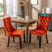 Luxury Velvet Tufted Dining Chairs, Solid Wood Legs with Nailhead Trim, Set of 2 - Gear Elevation