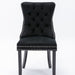 Luxury Velvet Tufted Dining Chairs, Solid Wood Legs with Nailhead Trim, Set of 2 - Gear Elevation