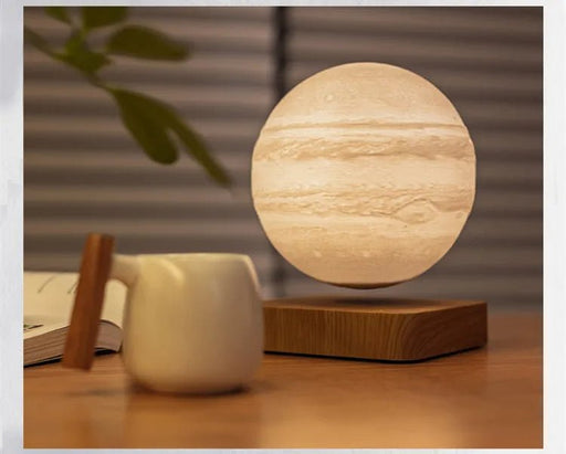 Magnetic Levitating Moon, Jupiter & Saturn Lamp – 3D Floating Light for Romantic Home Décor - Gear Elevation