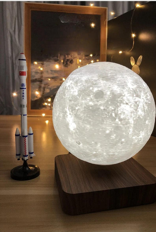 Magnetic Levitating Moon, Jupiter & Saturn Lamp – 3D Floating Light for Romantic Home Décor - Gear Elevation